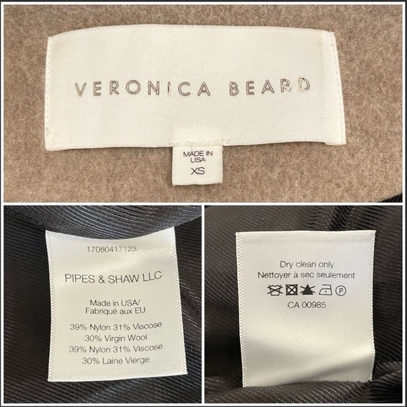 Veronica Beard Ella Blanket Jacket Striped Wool Blend Zip Toggle Closure XS - Picture 16 of 16